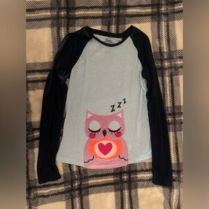 Wonder Nation Long Sleeve Shirt - Light Blue and Navy